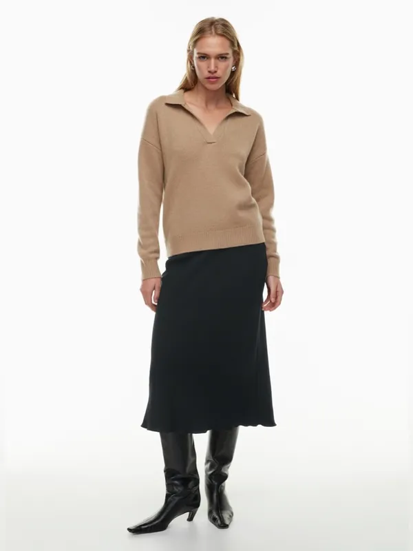 Aritzia Wilfred Luxe Cashmere Clara Sweater in Gold Camel - Image 16