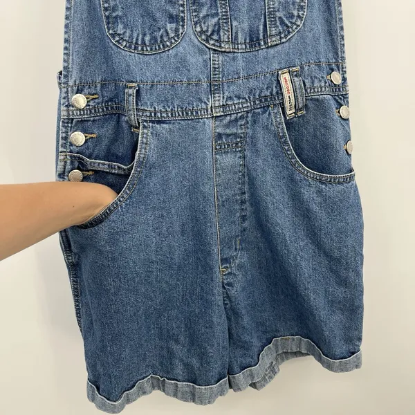 Women's Vtg Overalls London London Blue Denim 90s M Retro - Image 4
