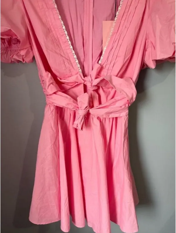 Hello Molly Pink Mini Dress - Image 3