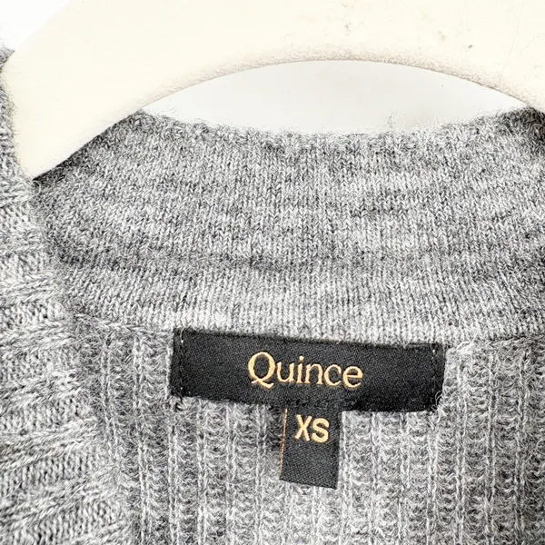 Quince Womens Baby Alpaca Wool Blend Ribbed Crew Neck Sweater Charcoal Size XS - Image 5