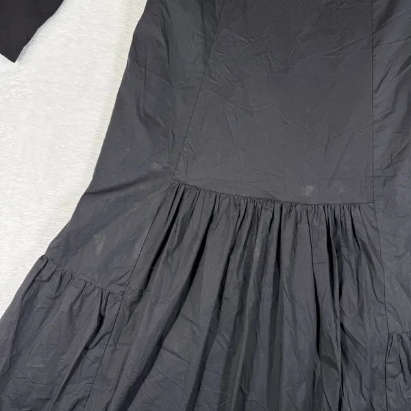 Tuckernuck Womens Black Off the Shoulder Long Sleeve Tiered Maxi Dress Size M - Image 3