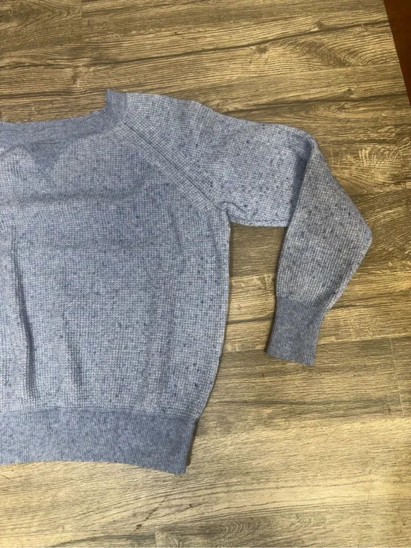 J.Crew Heather Blue Merino Wool Alpaca Blend Sweater Size M - Image 4