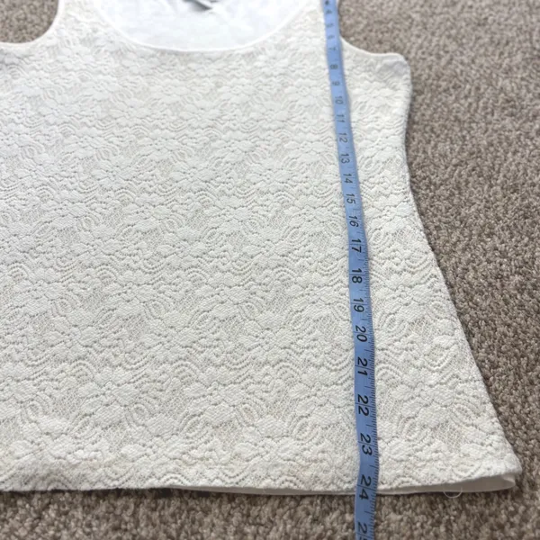 Sundance Lace Tank Top Womens‎ SM Ivory Sleeveless Boho Romantic Cottagecore - Image 8