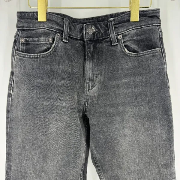 Zara Relaxed Straight Leg‎ Black Jeans Size 4 - Image 2