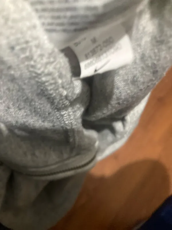 Nike Heather Gray Full-Zip Hooded Sweatshirt - Image 7