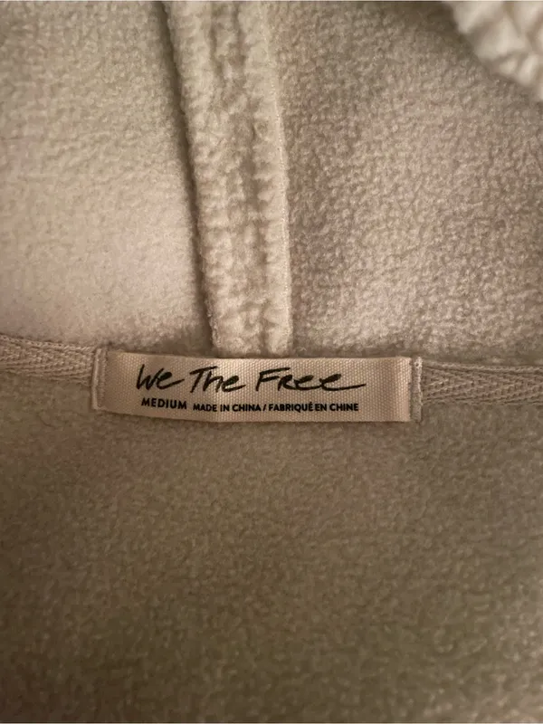 Free People We the Free Elk Mountain Fleece Sweater *Altered Jacket* Medium - Image 3