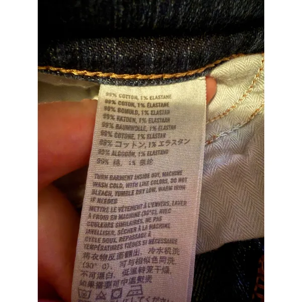 Abercrombie &‎ Fitch Denim Bermuda Shorts Womens 6 Blue Raw Hem Stretch Low Rise - Image 5