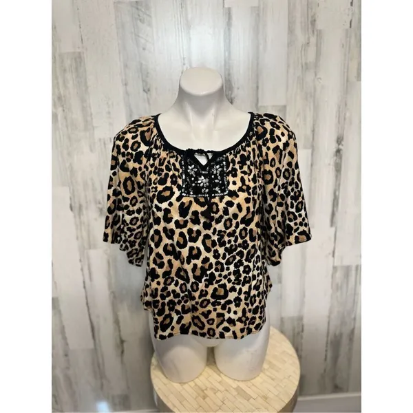 Cheetah blouse Tan - Image 3