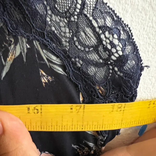 Blue Floral Lace Slip Dress Y2K Fairycore Coquette Retro Cottagecore‎ Medium - Image 6