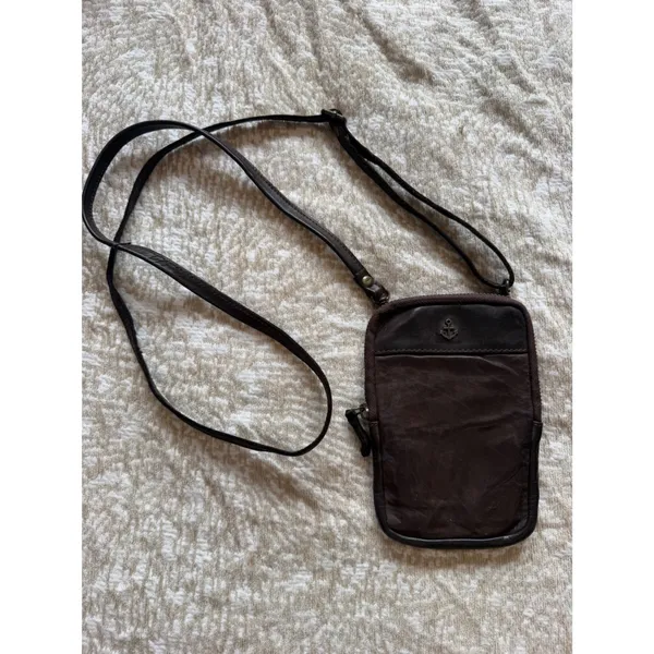 Harbour 2nd Crossbody Bag Womens OS Brown Leather Anchor Logo Small Boho Utility - Image 4