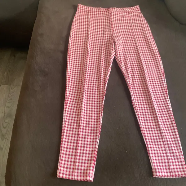 Red checkered pants from Free People SZ 6 - Image 2