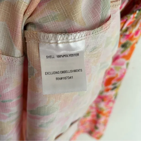 Hello Molly Strapless Floral Mini Dress Pink Sz 10 - Image 5