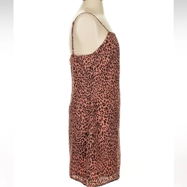 NWT Superdown Revolve‎ Kensley High Slit Pink Leopard Slip Dress Small - Image 11