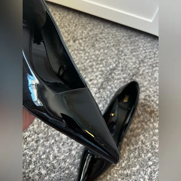 Zara Women’s Black Patent Pumps Heels Size EU 39‎ - Image 7