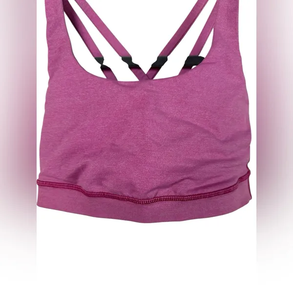 Lululemon Energy Bra Medium Support B–D Cups Pink Size 2 Strappy Back Sports Bra - Image 5