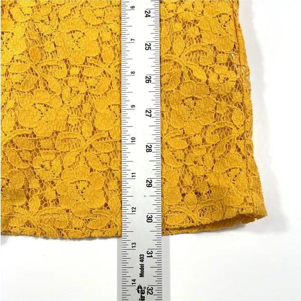 Abercrombie & Fitch‎ Yellow Lace Button Front Mini Dress XS Cottagecore Boho - Image 8