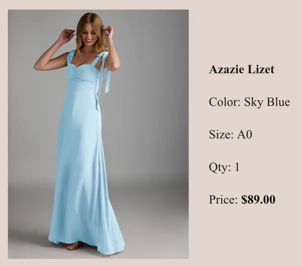 Azazie Bridemaid Dress - Image 2