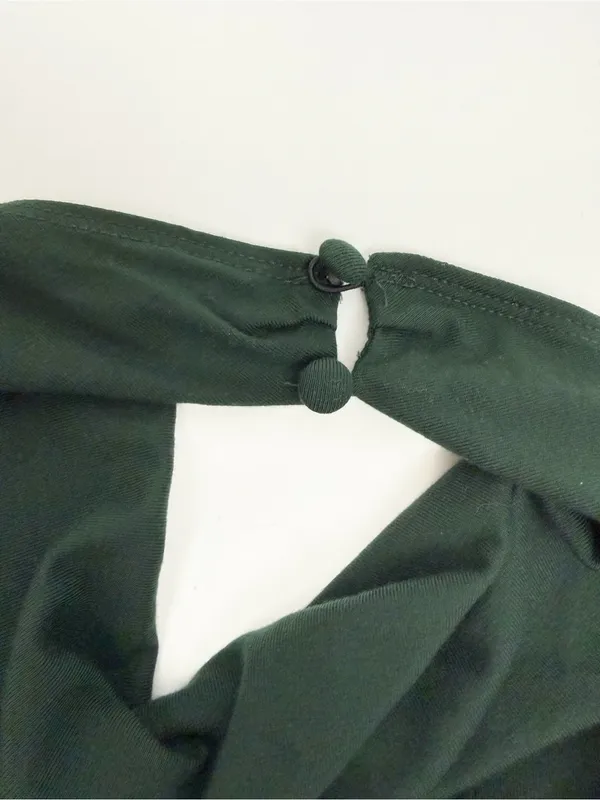 Reformation Jazlyn Knit Dress Midi Maxi Forest Hunter Green Halter Ruched - Image 7