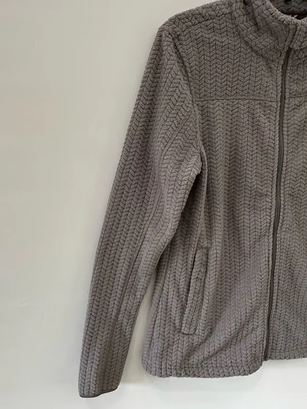 Avalanche Hawthorn Cabled Fleece Jacket NEW Gray Small - Image 8