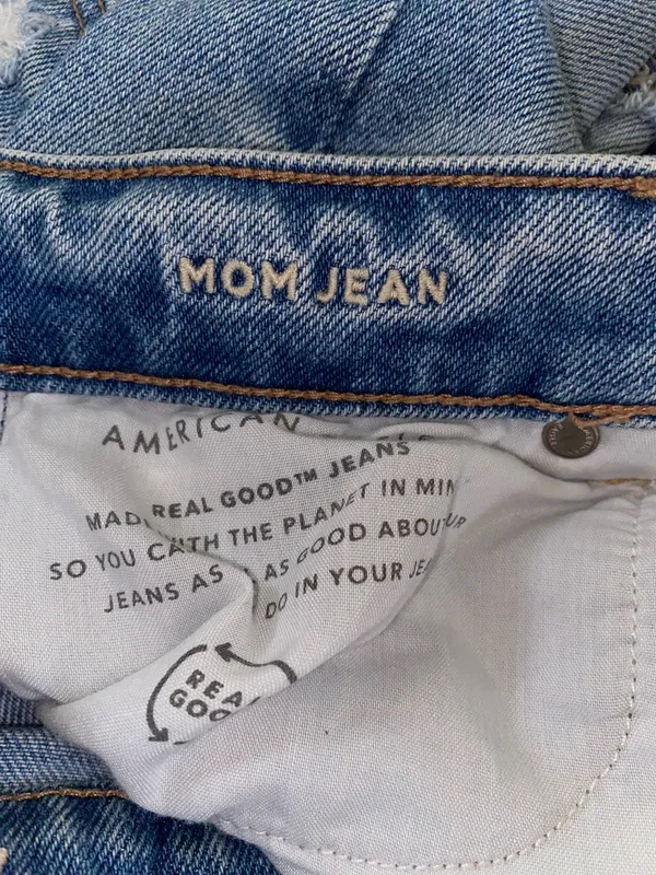 American Eagle Outfitters women’s heavy distressed ripped mom jean size - Image 11