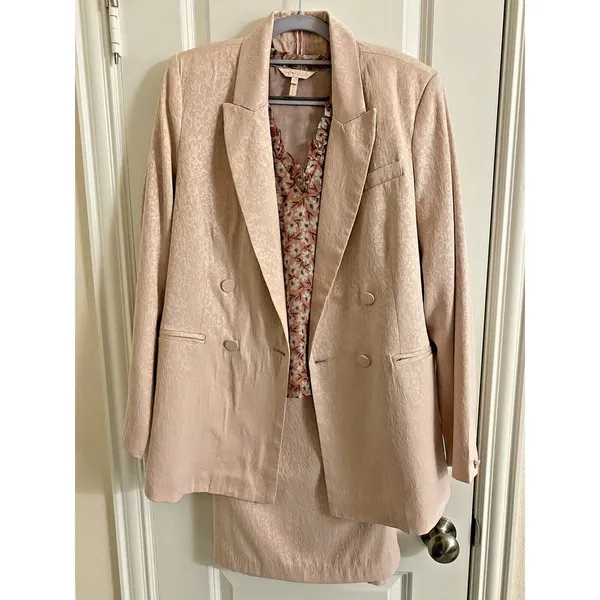 HOUSE OF‎ HARLOW Jacquard skirt in Light Pink size XL - Image 2