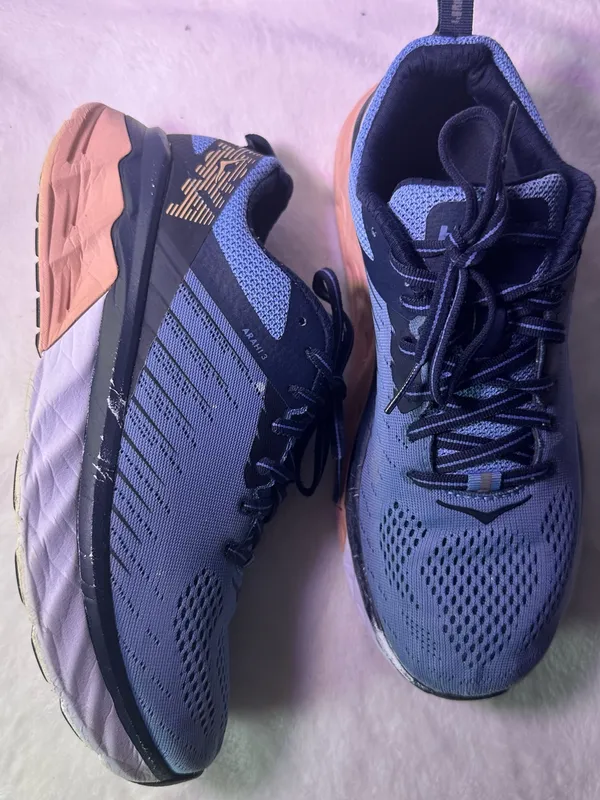 Hoka Arahi 3 Blue Navy Pink Women's Running Shoe - Image 5