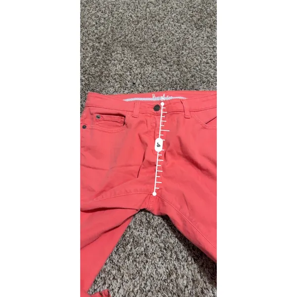 Boden Womens Coral Pink Slim Ankle Zip Pants Size US 8R WC145 Mid Rise Cotton - Image 8