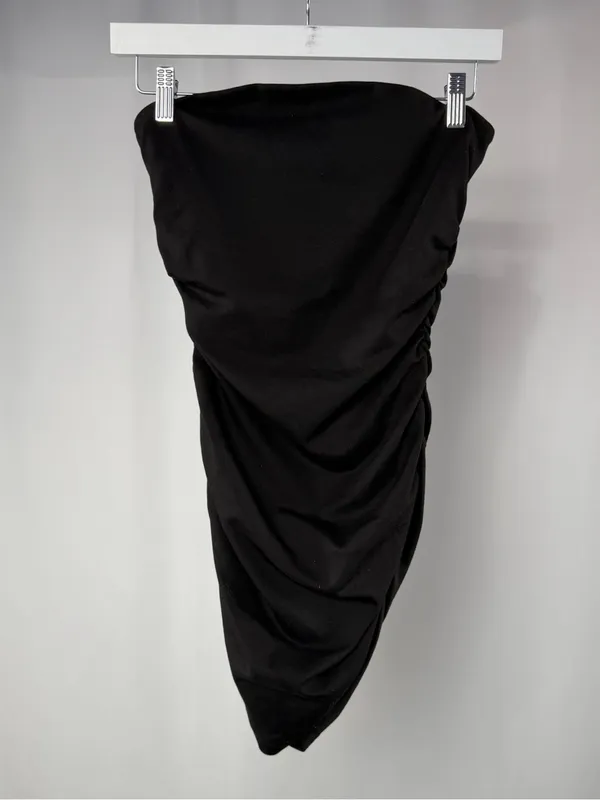 Reformation Prunella Knit Strapless Ruched Mini Dress‎ in Black Size XS - Image 5