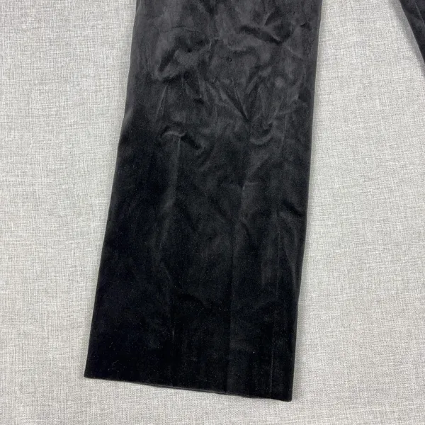 J McLaughlin Pants Womens 10 Black Velvet Dress Straight Leg Pockets Made USA - Image 2