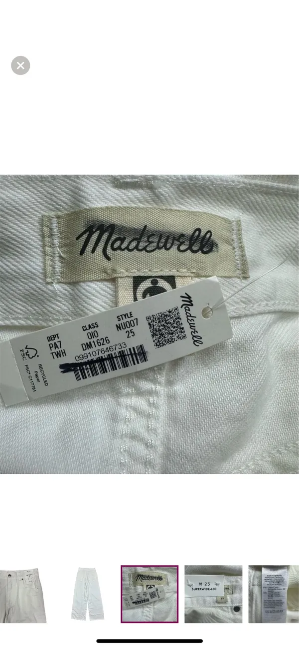 Madewell Superwide-Leg Jeans White - Image 8