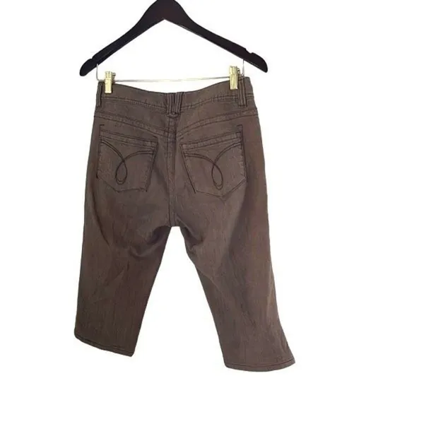Calvin Klein Jeans Bermuda Shorts Capris Brown Denim Size 6‎ - Image 3