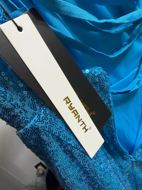 Blue Party Dress Size 6 - Image 4