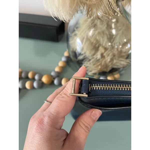 Kate Spade Jeanne Petrol Blue Mini Crossbody Bag Pebbled Leather * Missing Strap - Image 8