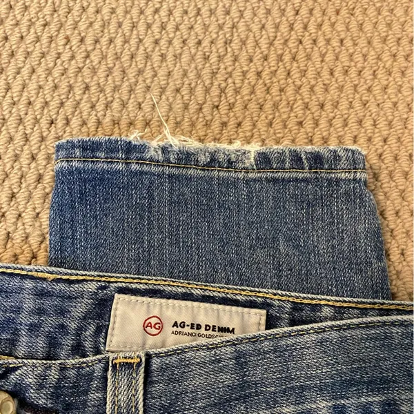 AG The Ex Boyfriend Slim faded distressed cropped jeans 24R. Straight. Stetch - Image 7