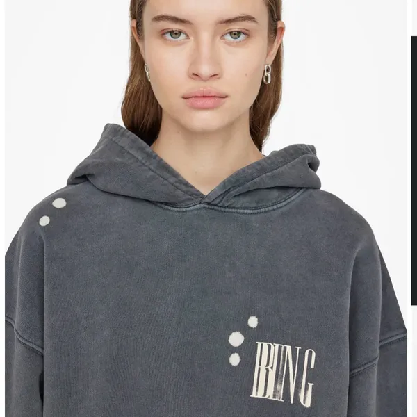 ANINE BING Women's Bleached Alec
Hoodie Size Medium - Image 3