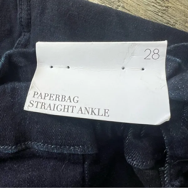 NWT WeWoreWhat Paper Bag Buckle Canal Denim Jeans Danielle Bernstein Size 28 - Image 5