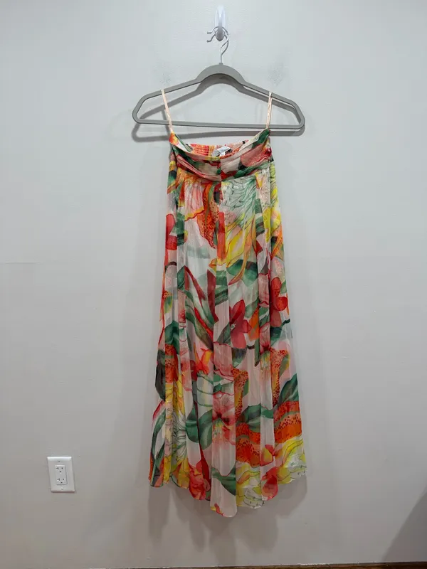 White House Black Market Drama Maxi Skirt – Jungle Flower Print NWT Size 00 - Image 2