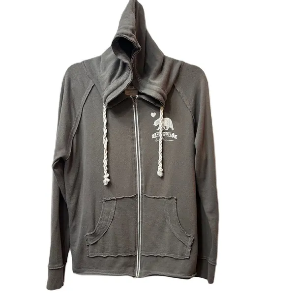 Ocean‎ Beach Cali Love San Francisco Zip Up Hoodie Size XL - Image 5