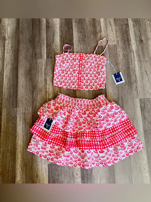 Roller Rabbit x Target Women's Floral Smocked Peplum Tank Top and skirt - Image 2