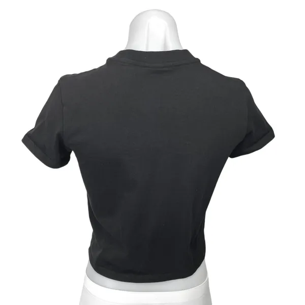 Aritzia Sunday Best Black Knit Short Sleeve Pullover Crop Tee T-Shirt Top Sz XS - Image 2