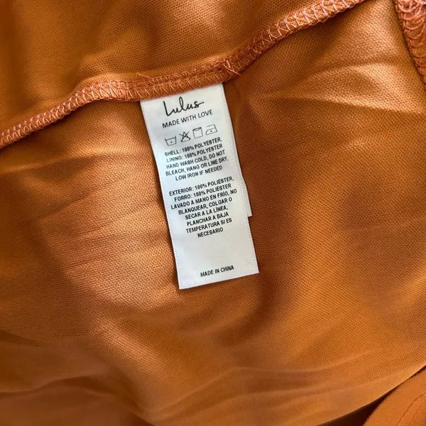 Lulu's Strapless Satin Maxi Dress in Burnt Orange - Image 10
