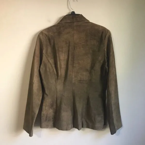 Finity size 6 brown‎ real leather jacket - Image 2