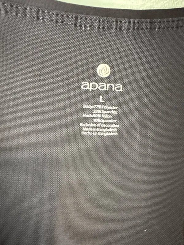 Apana Sport Women’s L Gray Cropped Active Tank Built In Bra NWT Athleisure - Image 2