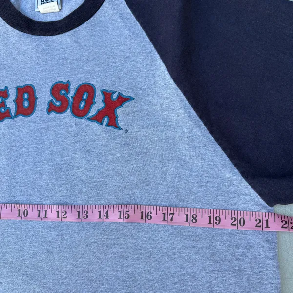 Vintage Lee Boston Red Sox MLB Baseball Johnny Damon 18 Grey Graphic T-shirt - Image 8