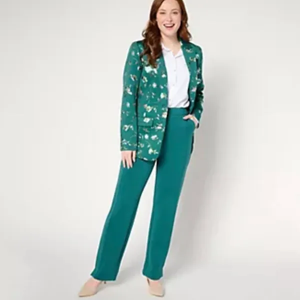 Isaac Mizrahi Live! Regular Scuba Straight Leg Pants Size 6 NWT - Image 2