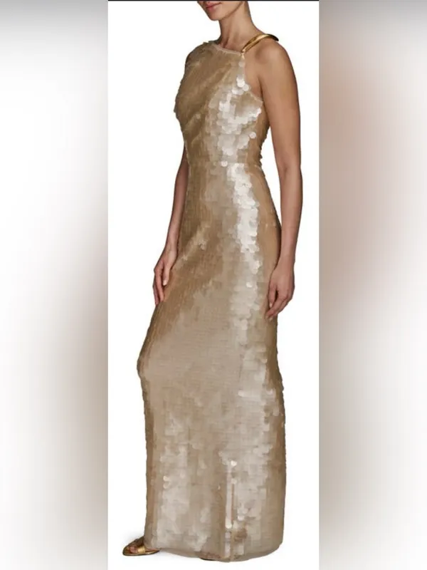 NEW Donna Karan New York Paillette Sequin Column sz 2 - Image 2