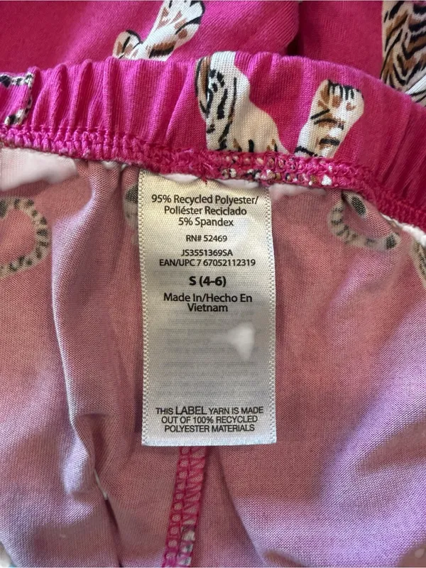 Joyspun Tiger Print Pajama Set Vibrant Loungewear Hot Pink Soft M/S Mix - Image 9
