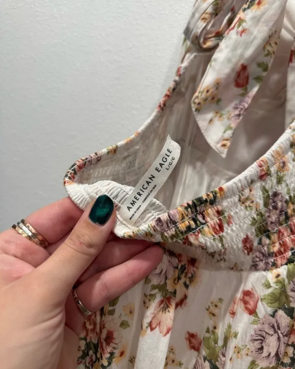 American Eagle Catie Corset Smocked Floral Midi Dress L NWOT - Image 10