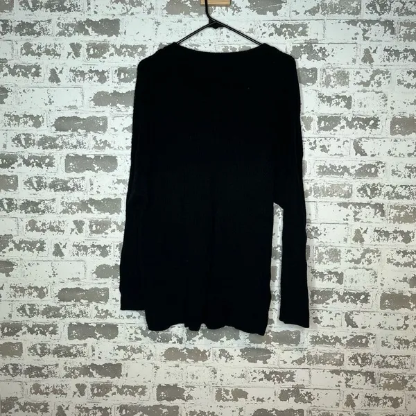 Aerie | women black knitted Henley sweater - Image 5