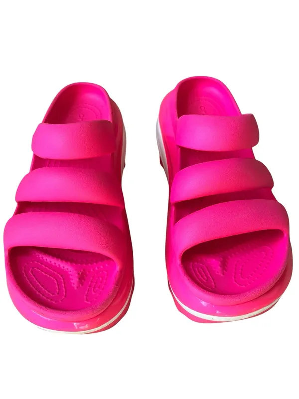 Crocs Mega Crush Triple Strap Platform Sandals Hot Pink Crush Women’s 10 - Image 3